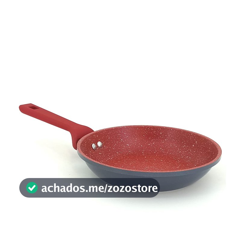 Euro Home - Frigideira 26 cm de Alumínio com Antiaderente ColorStone Titânio - ALU8358-TI