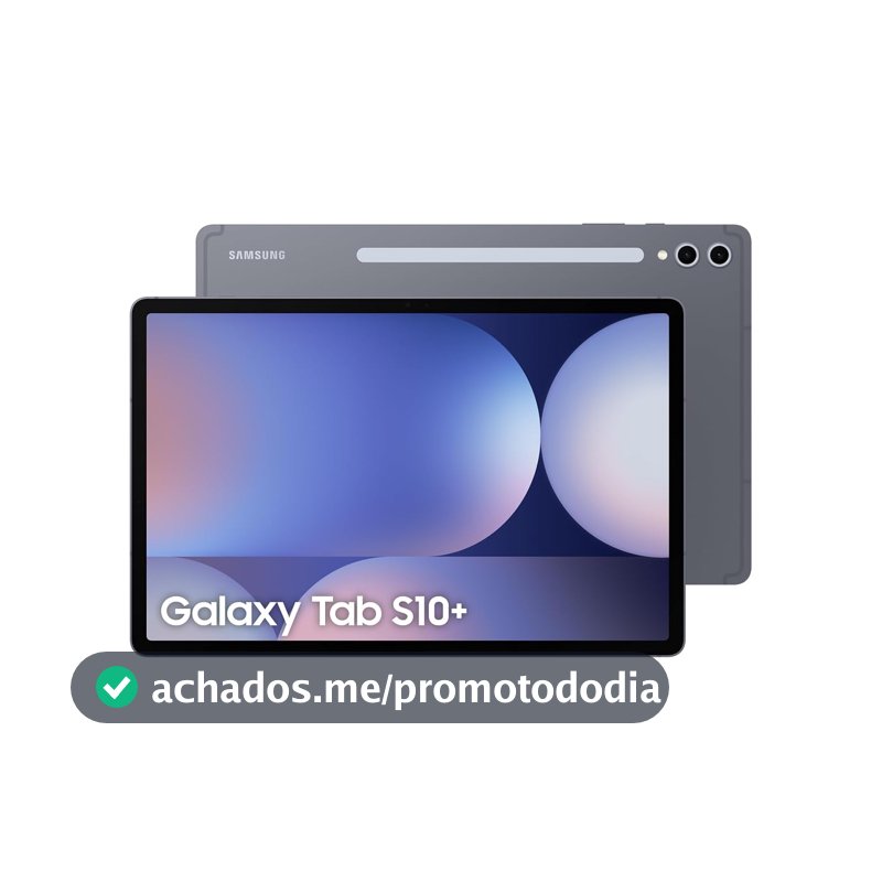 Galaxy Tab S10+, 256 GB, Tela 12.4", Wifi, Cinza, Câmera Frontal 12 MP