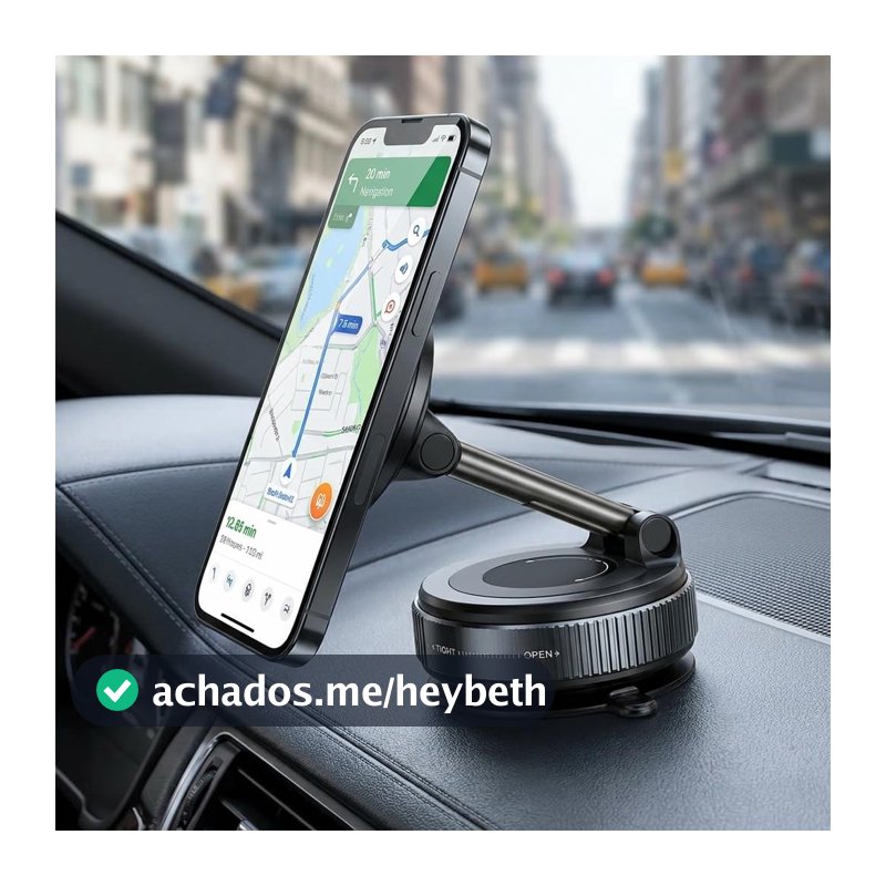 Suporte Celular Carro Magnético Rotativo 360 dobrável Ventosa Universal