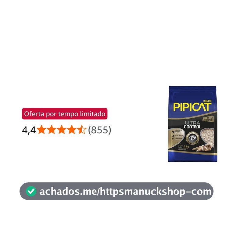 Pipicat Areia Higiênica Ultra Control 4 kg