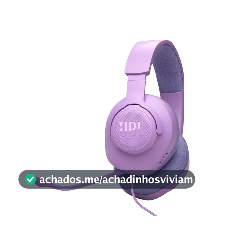 JBL, Fone de Ouvido Com Fio, Quantum 100M2, Headset Gamer, Over Ear, Microfone Removível - Roxo