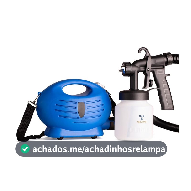 Pistola de Pintura Pulverizadora Elétrica 650W 800ml com Compressor Integrado 127V Ajuste de Fluxo 3 Modos de Spray