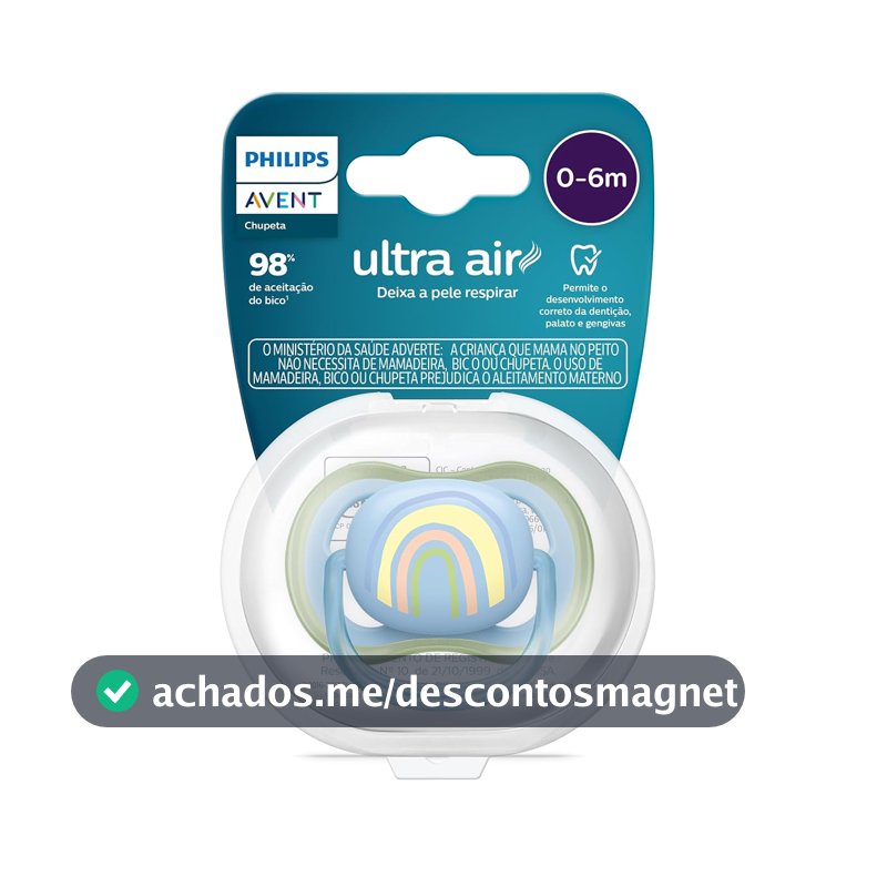 Chupeta Ultra Air 0-6 Meses Philips Avent Individual Azul