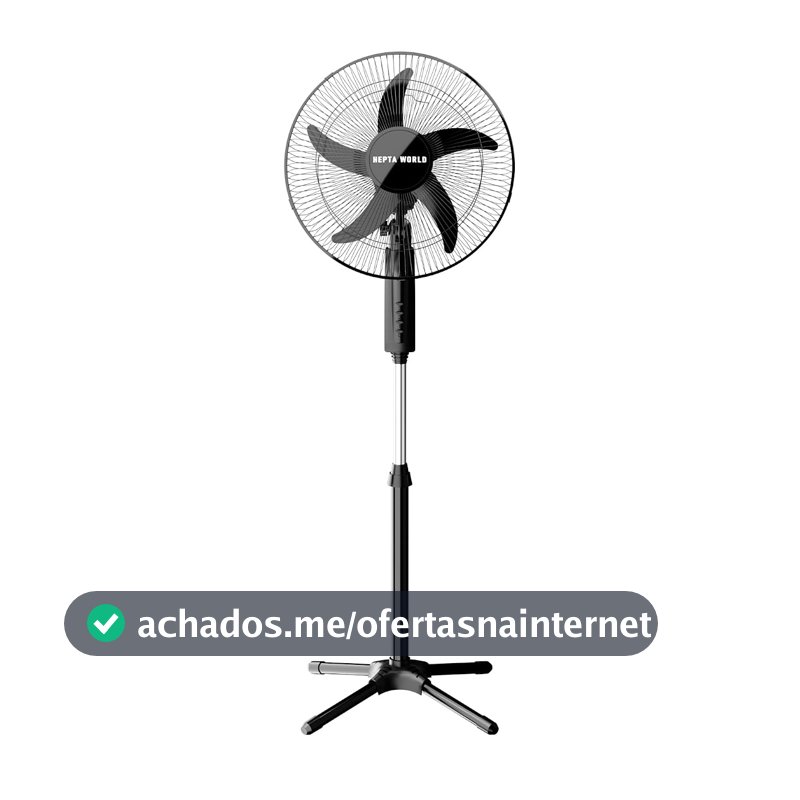 HEPTA WORLD Ventilador de Coluna, Resfriamento, Silencioso, Design Slim para Casa Escritório (PRETO, 220V, 1011)