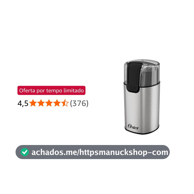 Oster Moedor de Café Elétrico Inox, 150W, OMDR110, 127V