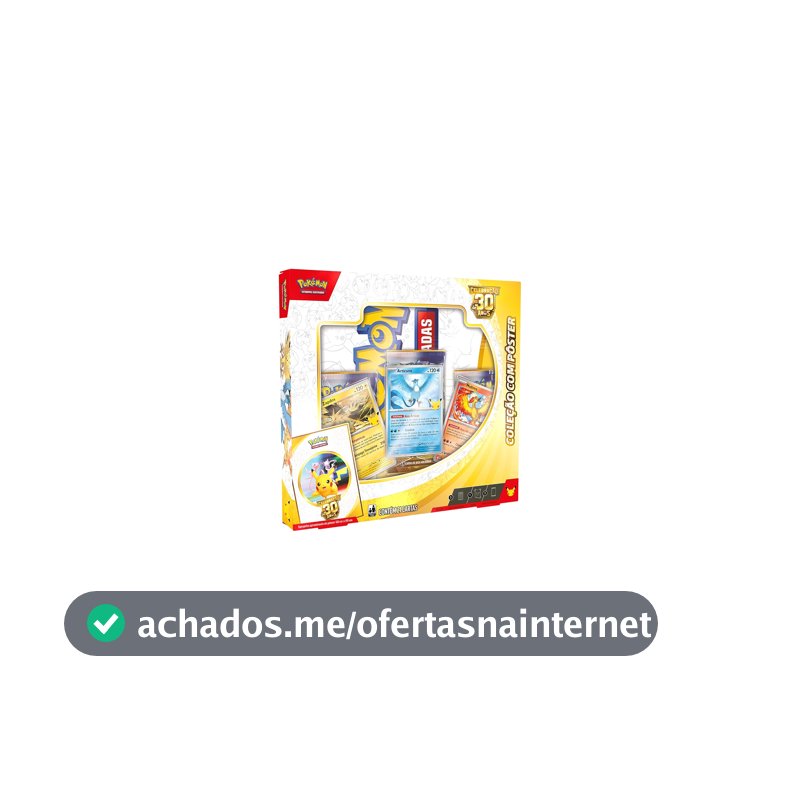 Pokémon TCG, Celebração de 30 anos – Box Pokémon Coleção com Pôster