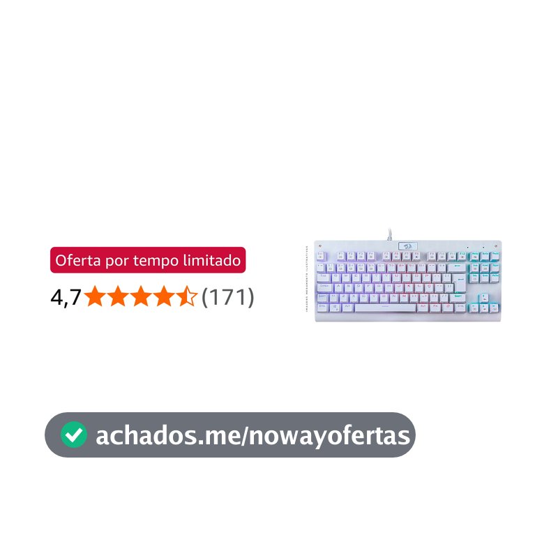 Teclado Mecânico Redragon Dark Avenger RGB Lunar White Switch Vermelho K568W-RGB