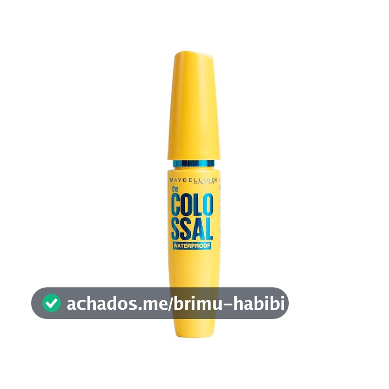 Maybelline NY The Colossal Volum' Express, Máscara de Cílios À Prova D'água, 9x Mais Volume por Até 24h, Fórmula de Colágeno e Definição Intensa, Não Empelota, Cor Preto, 8ml