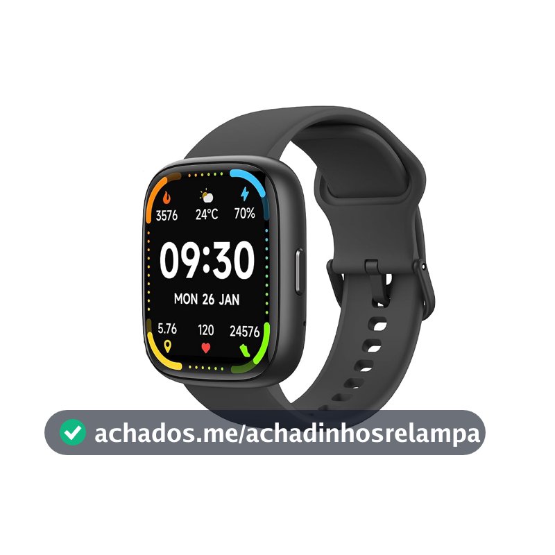 Bettdow SmartWatch, relogio smartwatch com Ecrã tátil e Alexa, à prova d'água IP68, relogio feminino e masculino, com 100+ modo esportivo e recebimento de notificações(preto)