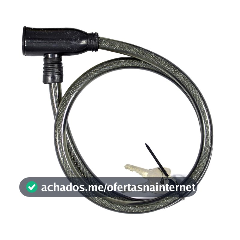 EDA Cadeado Para Bicicleta Com Cabo De Aço 80Cm Eda