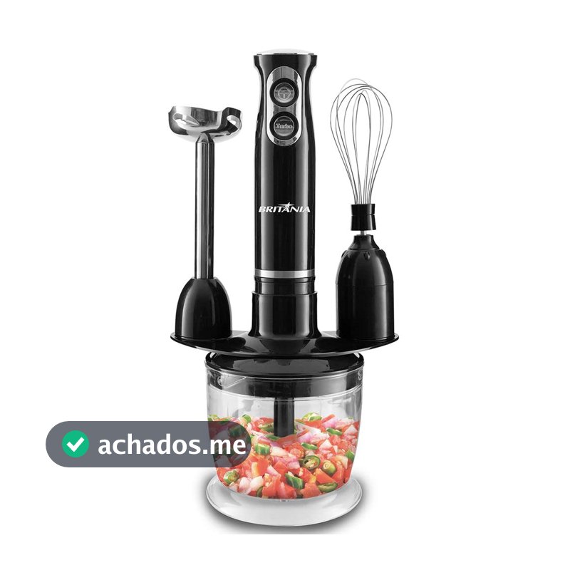 Mixer 3 em 1, 500W, 2 velocidades, Bmx400, Preto, 220v, Britânia