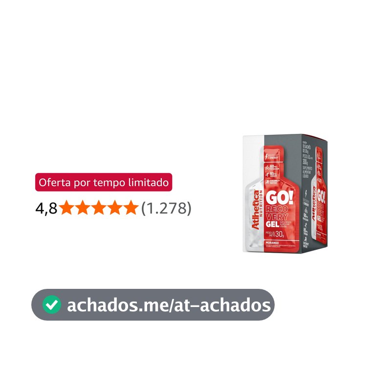 Atlhetica Nutrition Go Energy Gel (10 Sachês) - Sabor Morango