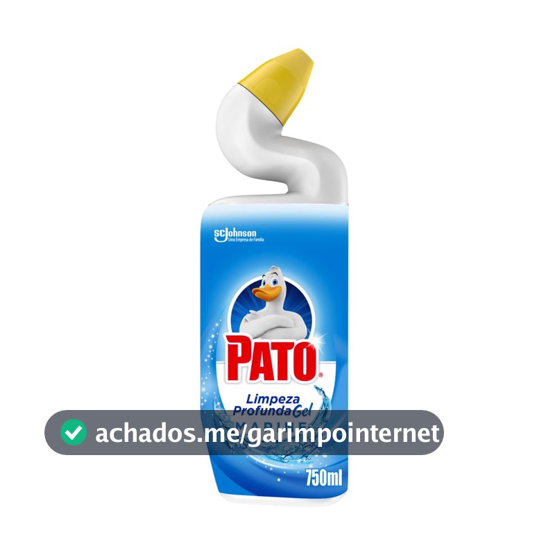 Pato Limpador Sanitário Gel Desinfetante, Marine, Limpeza Profunda 750ml