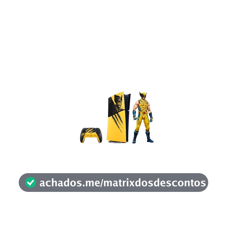 Bundle PlayStation 5 Slim Disk Pacote Edição Limitada Wolverine + Figura Marvel Legends Hasbro Wolverine