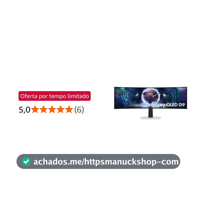 Monitor Samsung Odyssey OLED G9 49", DQHD, 240Hz, 0.03ms, ajuste de altura, G-sync, FreeSync Premium Pro, DP, HDMI, Micro HDMI, prata