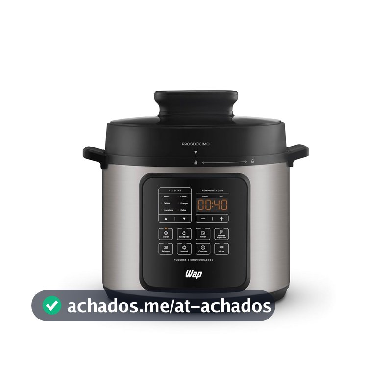 WAP Panela de Pressão WPPE3 6L, 10 Receitas Pré-Programada 127V