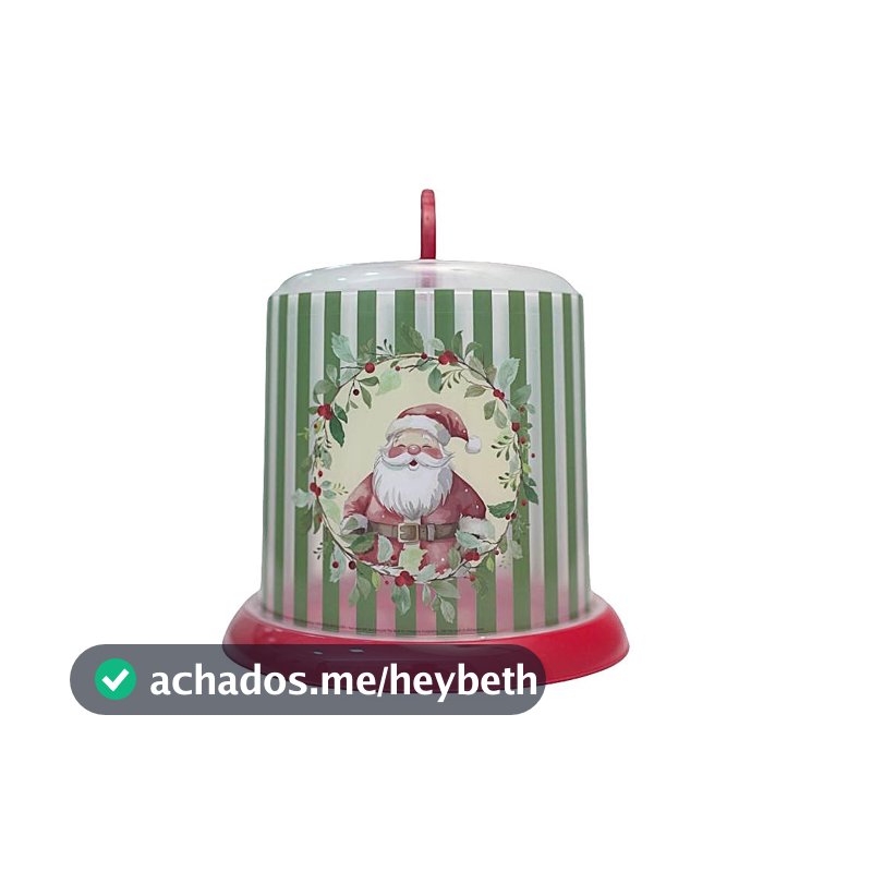 Plasútil Porta Panetone Chocotone Plástico Natal Papai Noel