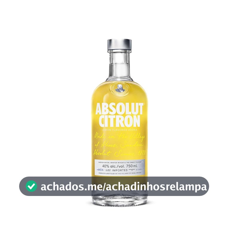 Absolut Vodka Citron Sueca 750ml Absolut Sabor vodka 750 Ml