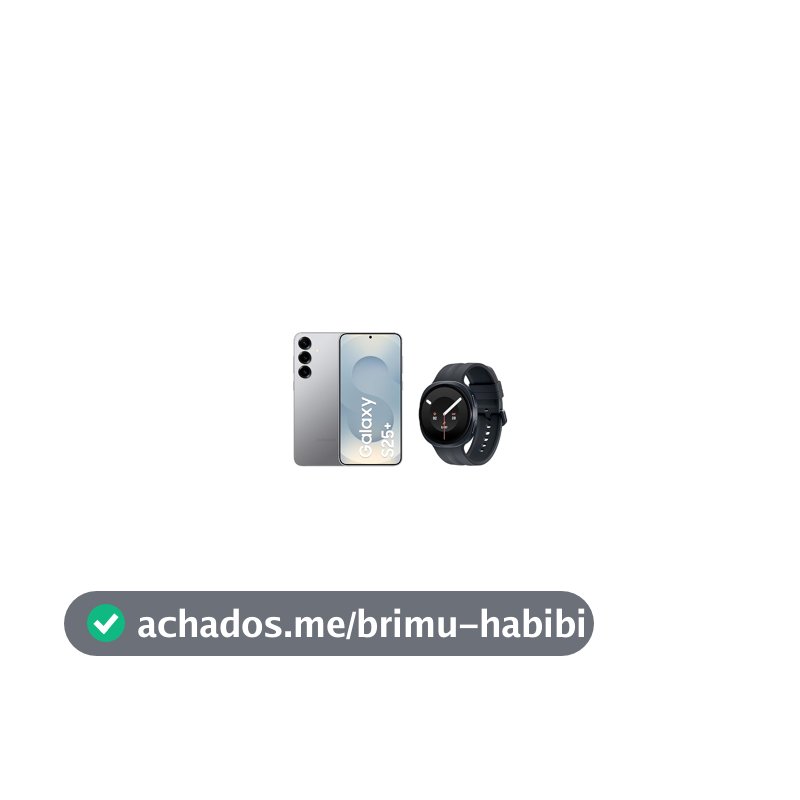 Samsung Combo Galaxy S25+ 512GB Prata + Galaxy Watch9 BT 44mm Grafite