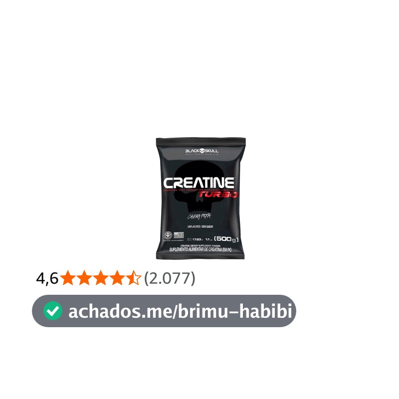 Black Skull Creatina Turbo 500g Refil