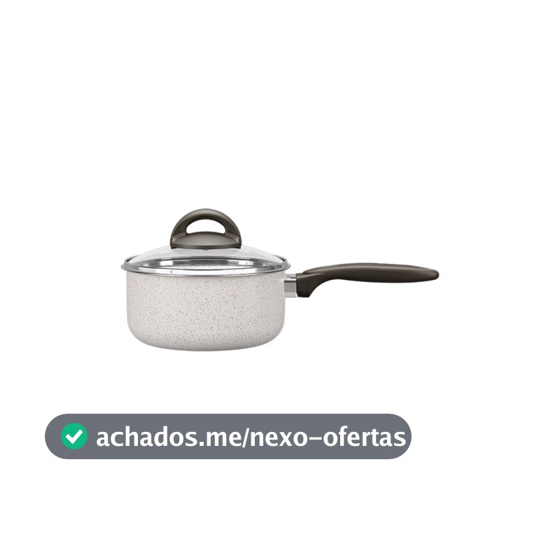 Brinox - Panela com Tampa 16X8Cm 1,3L Ceramic Life Suprema - Vanilla