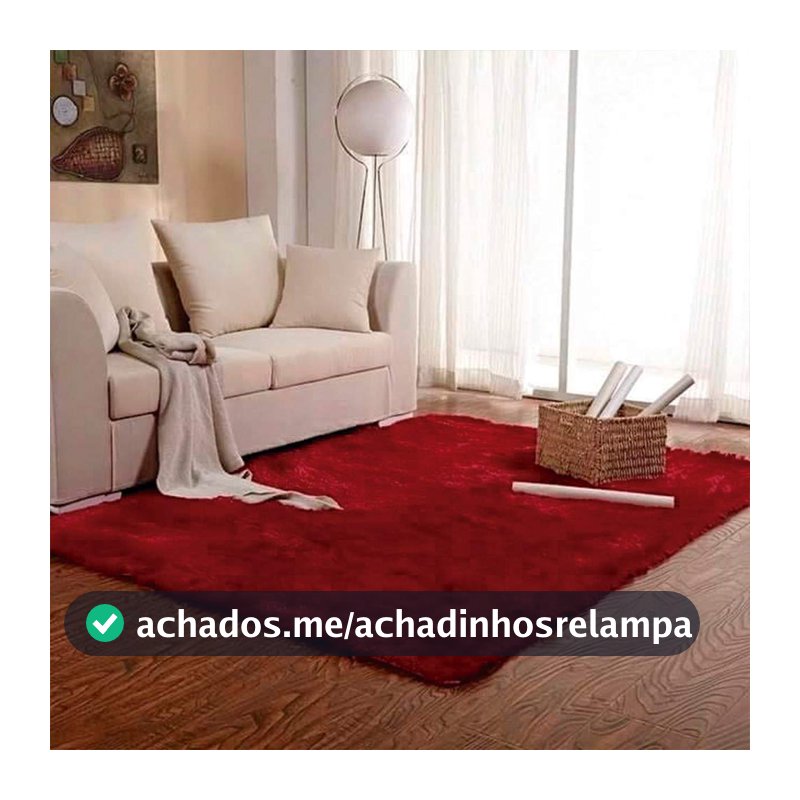 Casa Dona Tapete para Sala Premium 200x250cm Vermelho