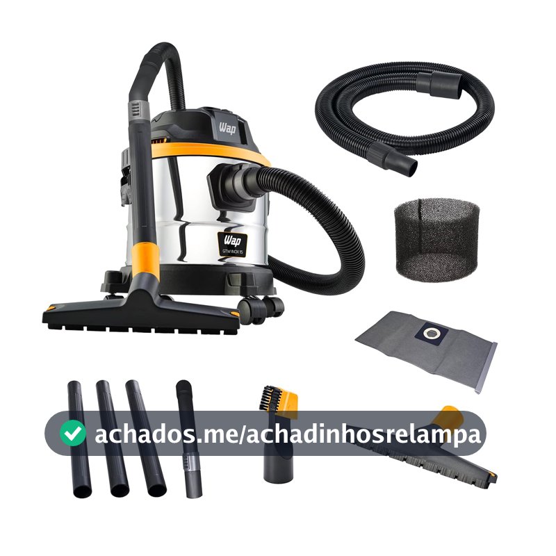 WAP Aspirador de Pó e Água GTW Inox 15 14,8L 1700W 220V