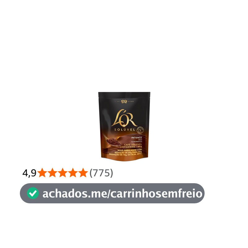 L'OR Café Solúvel Intense Stand Up Pouch 40G