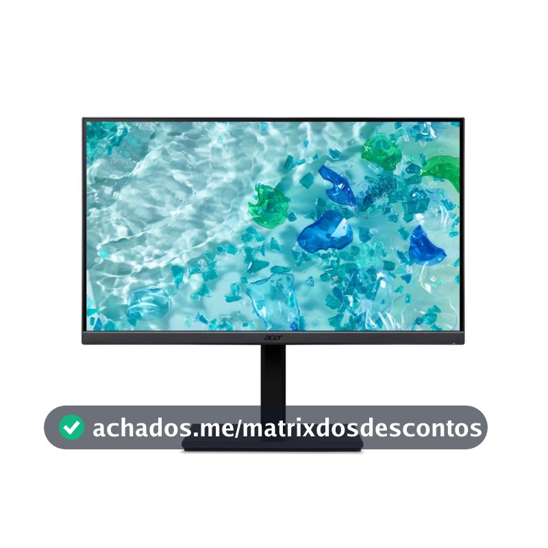 Monitor Acer Vero B247Y GBMIPRZX 23.8H” LED IPS 120Hz 85% de PCR Adaptive-Sync Pivô 90º Selo Energy star