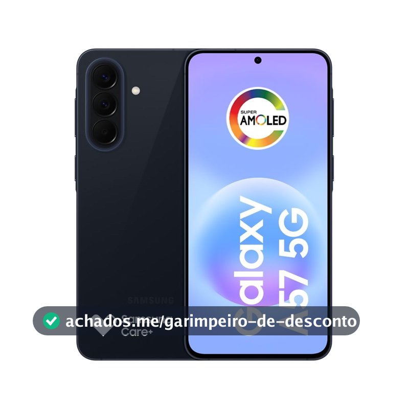 Celular Samsung Galaxy A57 5G 128GB, 8GB RAM, Câmera 50MP, IP68, Super AMOLED 6.7", Recursos AI (Azul Escuro)