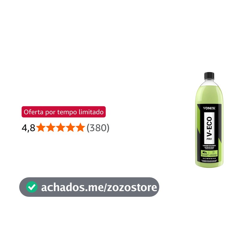 vonixx Lavagem a Seco V-Eco 1,5 Litros Full Detail