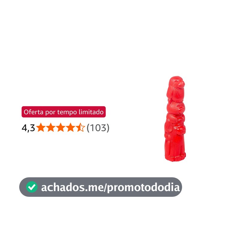 Pet Games Mordedor Super Resistente Totem Nylon Vermelho Tamanho P Para Cães