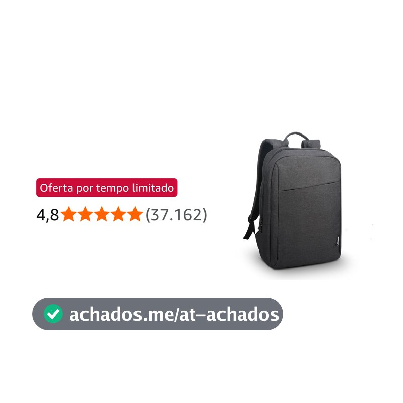 Mochila Lenovo Casual B210 Preta para Notebook 15,6" - GX40Q17225