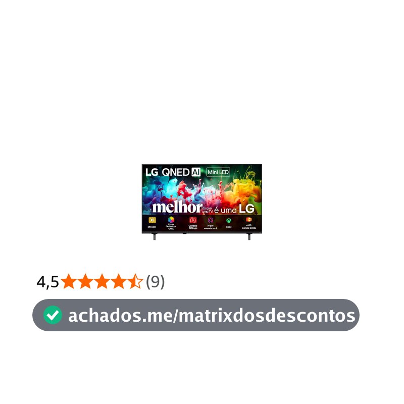 Smart TV LG QNED Mini LED AI 4K QNED70 75 polegadas 2029
