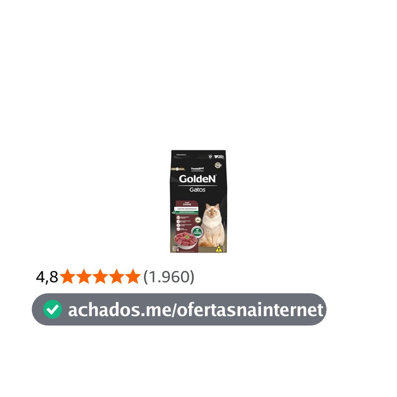 Premier Pet Ração Para Gatos Adultos Golden Carne 10 1Kg