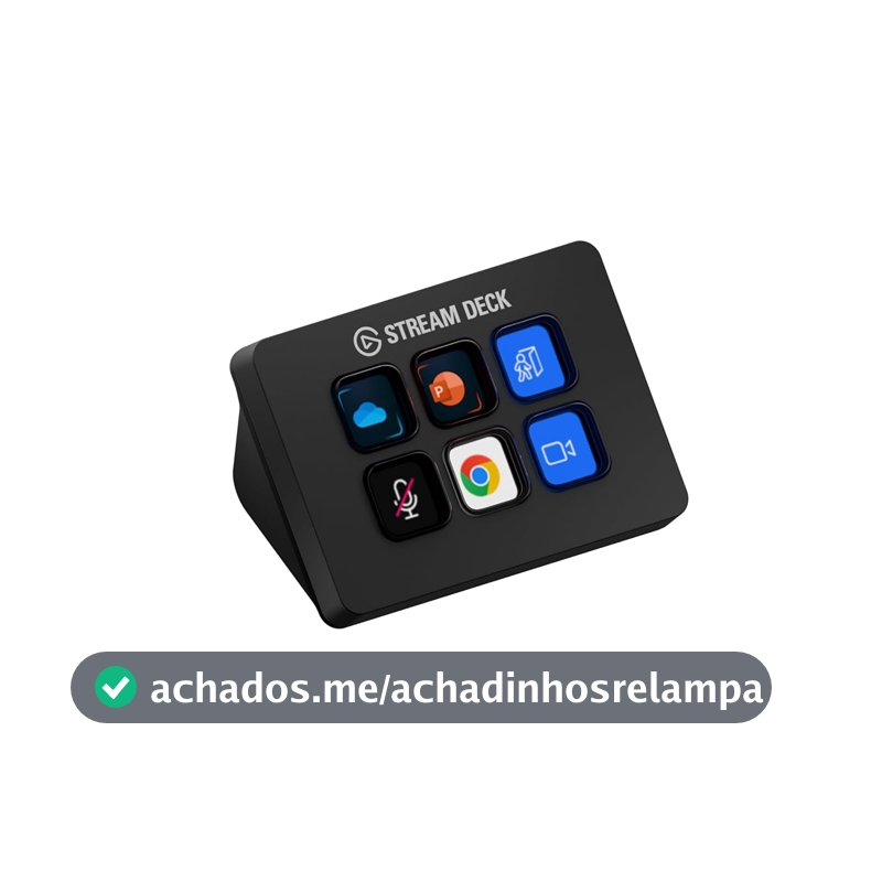 Stream Deck Elgato Mini, 6 Teclas Personalizáveis de LCD, USB Integrado, Preto - 10GAI9901