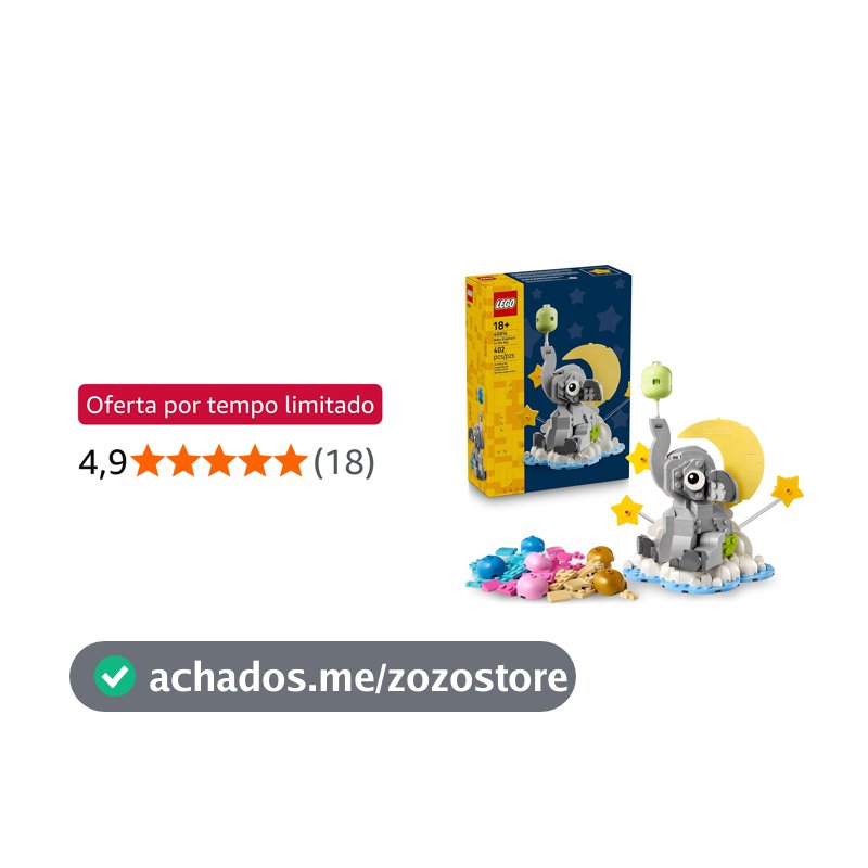 LEGO Elefantinho no Céu, Presente de Exibição para Novos Pais 40814