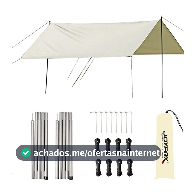 Joyfox Tenda Gazebo Para Barraca Camping, PortáTil Tela Toldo ProteçãO Uv 50+ Upf E ImpermeáVe (5  3m Branco)