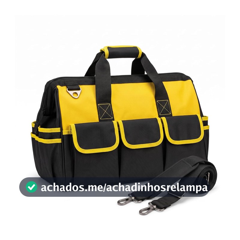 Bolsa Maleta De Ferramentas 16 Bolsos Eletricista Profissionais Reforçada