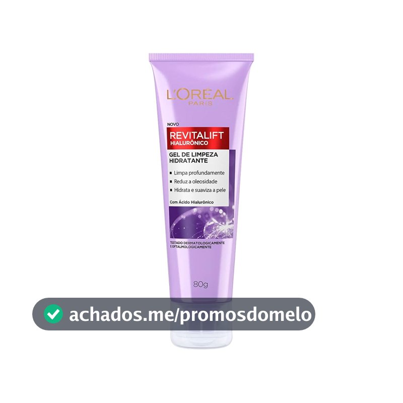 L'Oréal Paris Revitalift Gel de Limpeza Facial Hialurônico Anti-idade 80g