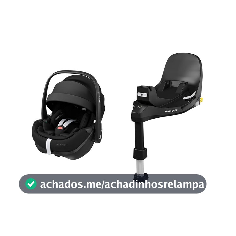 Bebê Conforto Maxi-Cosi, Pebble, com Base Familyfix, Giro 360° Isofix, Essential Black