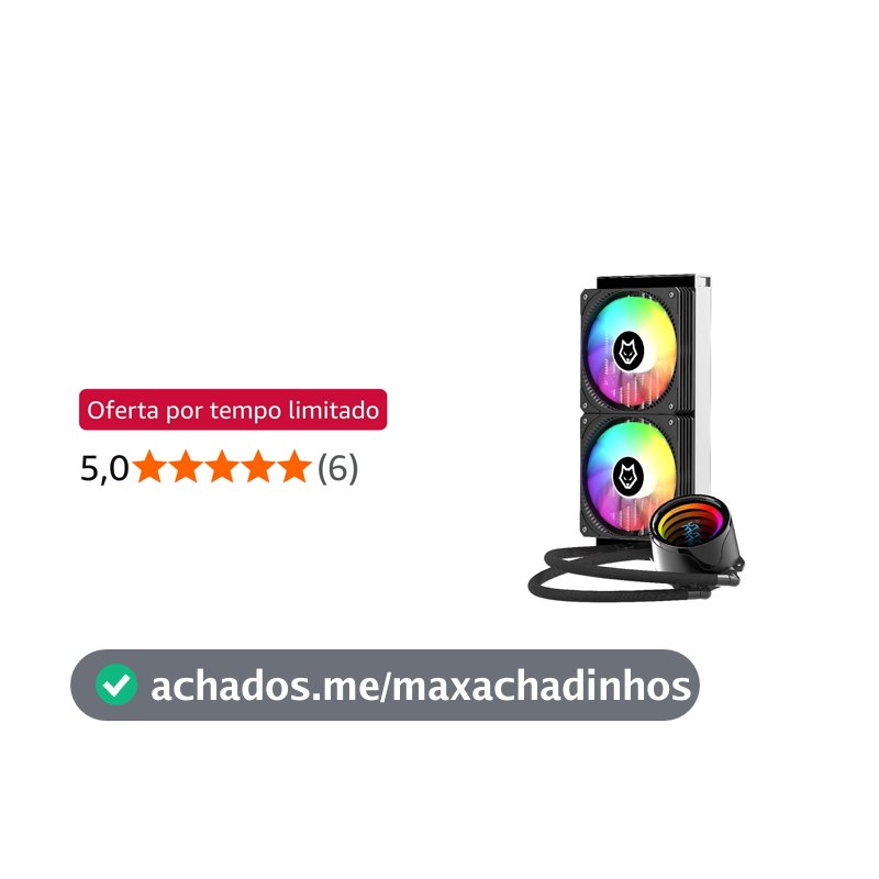 Water Cooler Husky Glacier, Iluminação ARGB, 240mm, AMD e Intel, Preto - HWT600PT