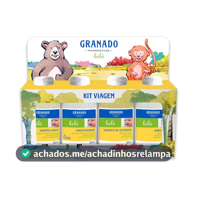 Kit de Viagem para Bebê Granado, 60ml, Kit com 4 Unidades