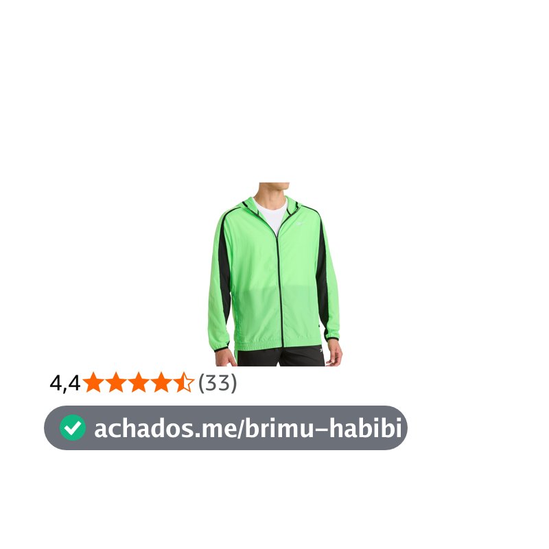 Suéter com capuz Running Woven Wind Jacket ReebokMasculino