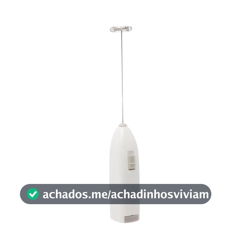 LYOR - Mini Mixer Misturador Elétrico para Bebidas - Inox e Plástico Branco - Eficiente e Compacto para Batidas e Misturas Rápidas