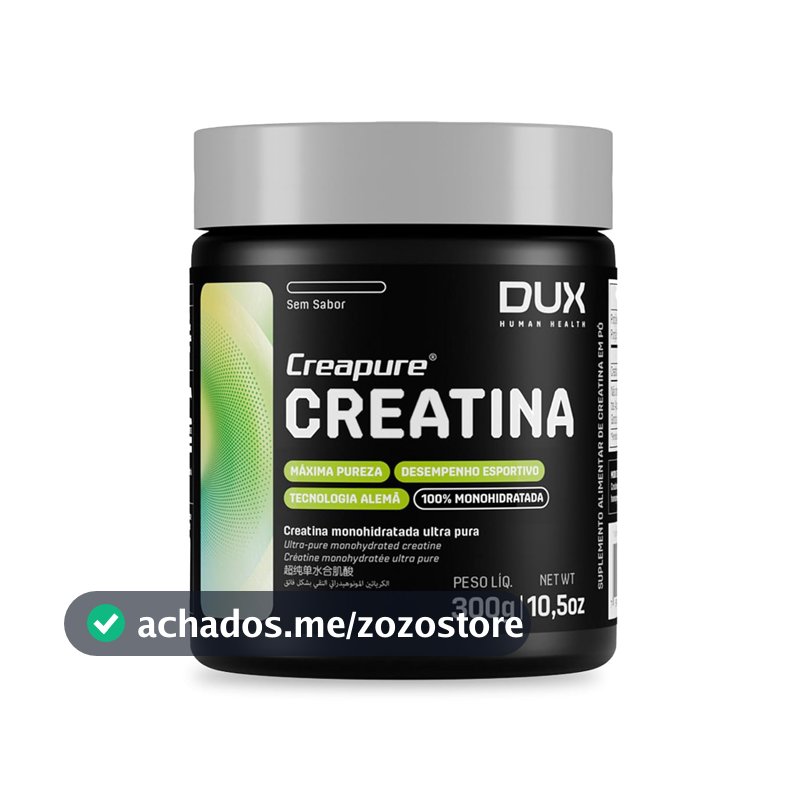 Creatina Monohidratada 100% Creapure Sem Sabor Pote 300g – Dux Human Health