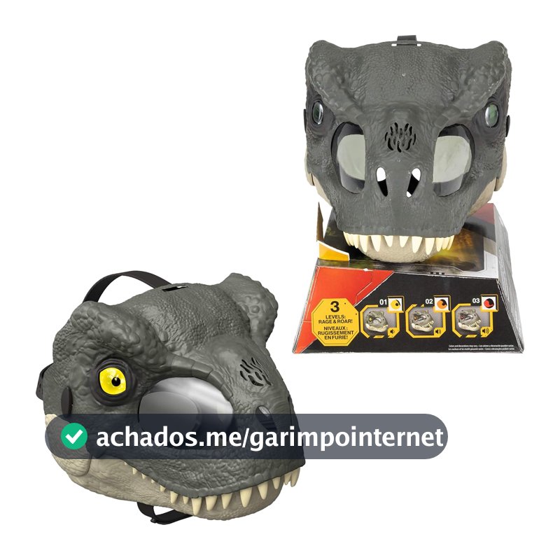 Jurassic World Brinquedo Rebirth Máscara Luxo para Crianças a Partir de 6