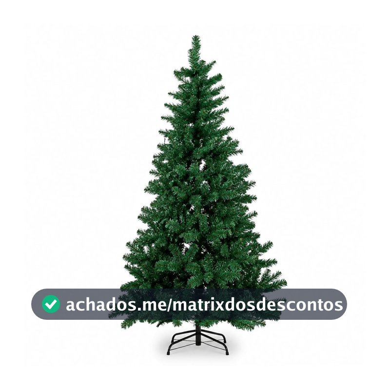 Árvore de Natal 1,80m com 600 Galhos, Cheia Pinheiro Verde e Base de Ferro Super Premium Realista Chave inclusa, Estrutura Robusta com Base Reforçada - Decoração, Fim de Ano