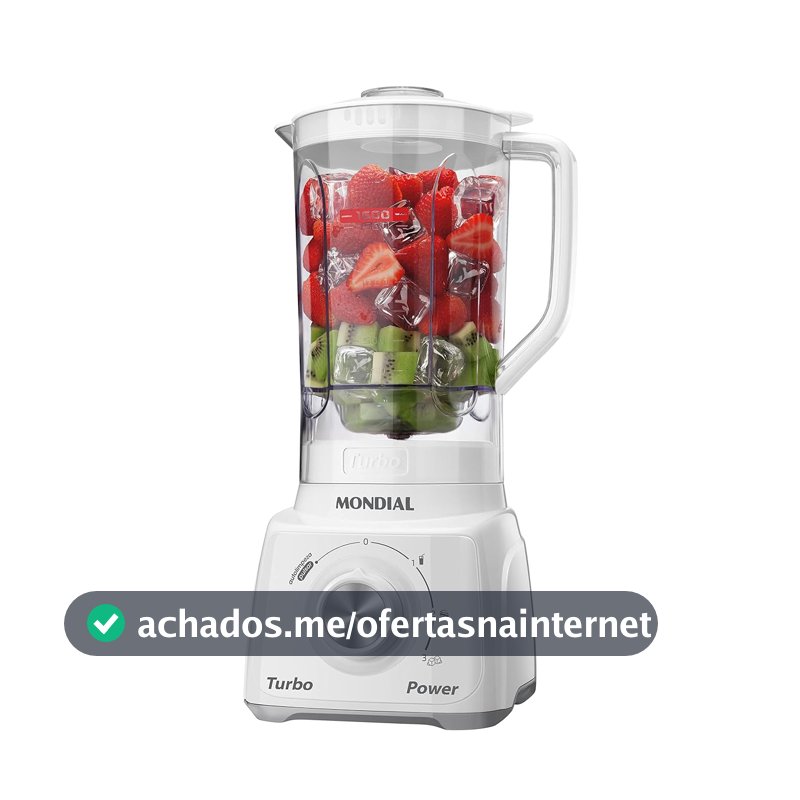 MONDIAL Liquidificador Turbo Power, Branco/Cinza, 550W, 110V - L-99 WG