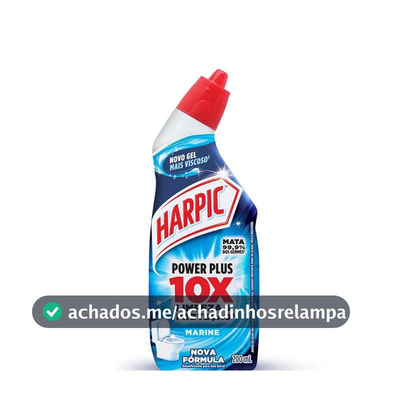 Harpic Power Plus Gel Desinfetante e Desodorizador Sanitário Marine 200ml